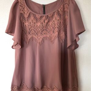 GU シアーブラウス くすみピンク Sサイズ
