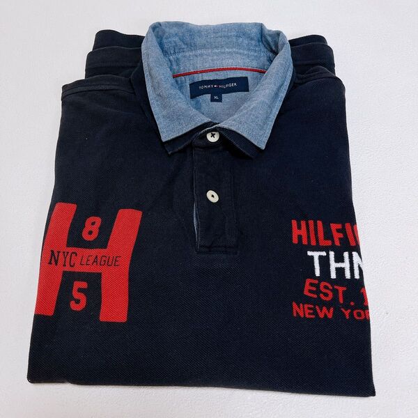 TOMMY HILFIGER トミー ヒルフィガー 半袖ポロシャツ XL