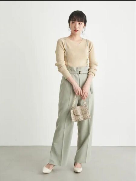 earth music&ecology 2wayサス付きフレアパンツ