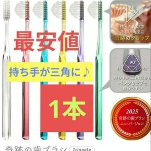 【正規品】奇跡の歯ブラシ 持ち手が三角 リニューアル品 大人用歯ブラシ 衛生用品 歯科医院専用歯ブラシ 1本★lwxjm