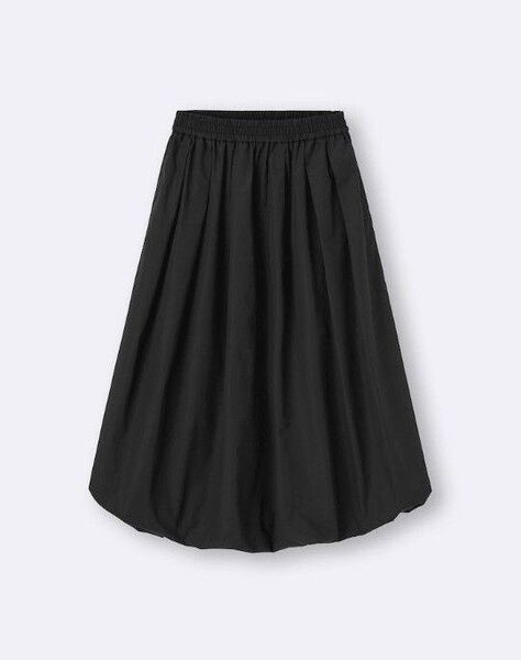 バブルヘムミディスカート ブラック XXL