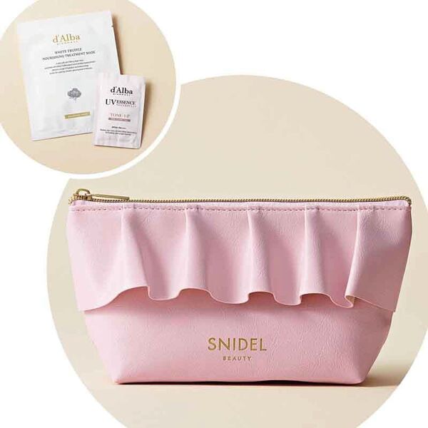 【新品未使用】sweet 付録 SNIDEL BEAUTY ピンクフリルポーチ&d'Alba コスメ2点セット スナイデル ダルバ