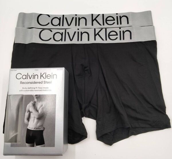 【Lサイズ】Calvin Klein(カルバンクライン) ボクサーブリーフ ブラック 2枚セット 男性下着 NB3075