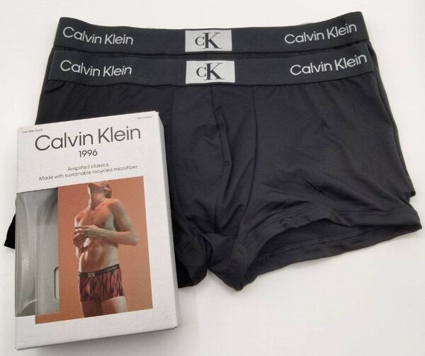 【Lサイズ】Calvin Klein1996(カルバンクライン) ローライズボクサーパンツ ブラック 2枚組 NB3532