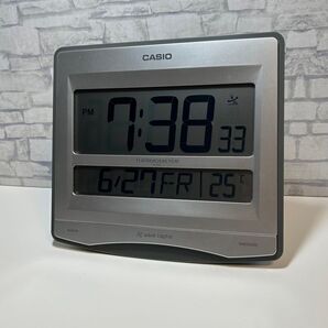 CASIO 電波時計 デジタル時計 温度計 カシオ 20×22×9cm 見やすいサイズ
