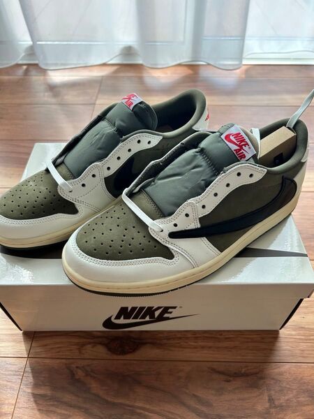 Travis Scott × Nike Air Jordan 1 Low OG SP "Reverse Olive" 28cm