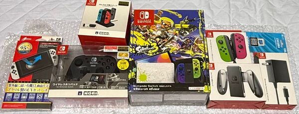 Nintendo Switch本体(有機ELモデル) スプラトゥーン3エディション&マイクロsdhc128gb&周辺機器セット