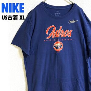 US古着 NIKE ナイキ 半袖プリントTシャツ MLB ヒューストン・アストロズ XL ネイビー
