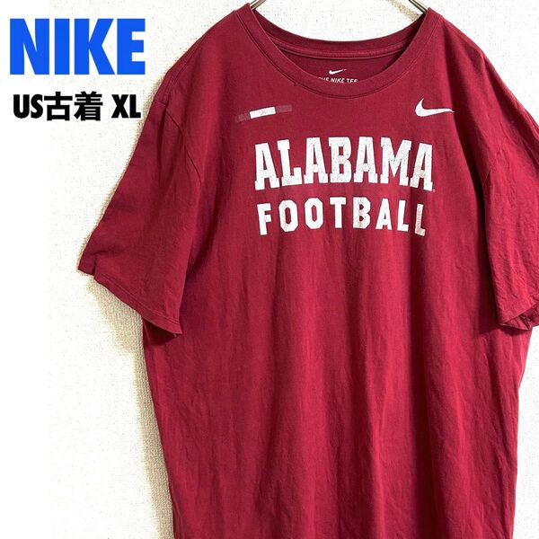 US古着 NIKE ナイキ 半袖プリントTシャツ フットボール カレッジ アラバマ大