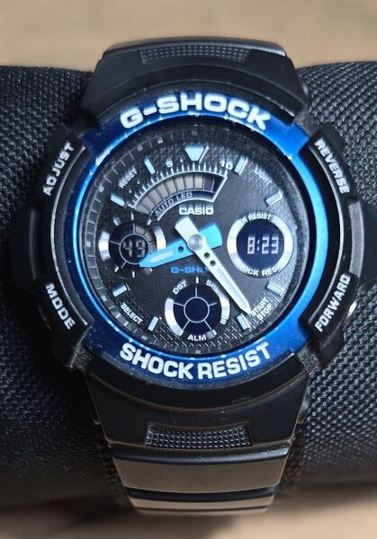 CASIO G-SHOCK AW591 ブラック×ブルー