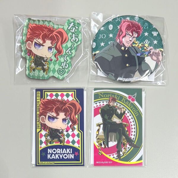 ジョジョワールド3 花京院 缶バッジ アクリルバッジ アクリルカード jojo
