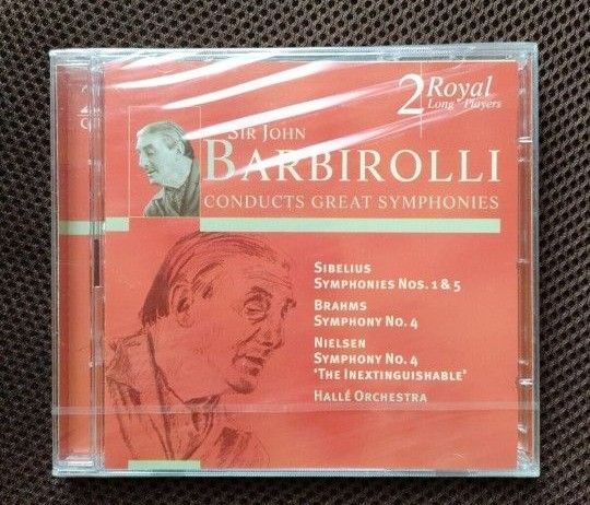 バルビローリ指揮ハレ管弦楽団 シベリウス交響曲第1番、5番、ブラームス交響曲第4番、ニールセン交響曲第4番 2CD ★未開封品