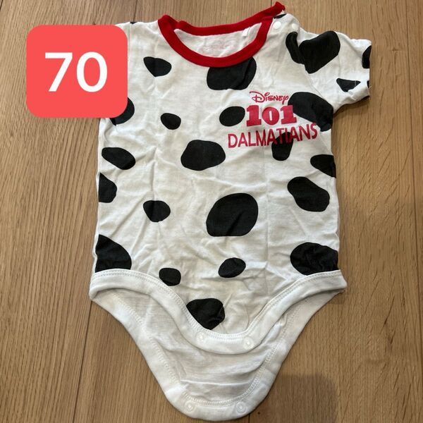 ロンパース ボディスーツ 半袖 子供服 ベビー 70 Disney ディズニー 101匹わんちゃん ダルメシアン