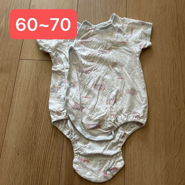 ロンパース 肌着 半袖 ベビー 60 70 子供服 バンボ ディズニー Disney コットン