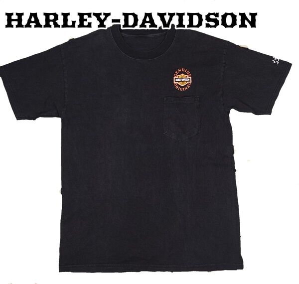 HARLEY-DAVIDSON ハーレーダビッドソン Tシャツ 胸ポケット バックプリント