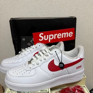29cm SUPREME × AIR FORCE 1 "CHINA EXCLUSIVE WHITE SPEED RED"