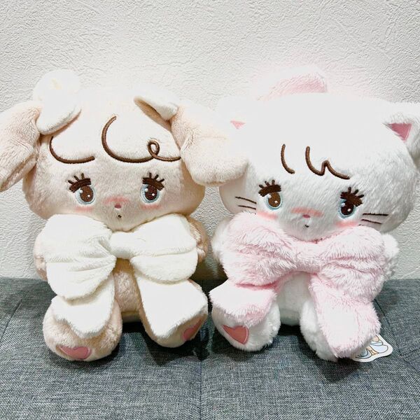 mikko characters 抱きしめおリボンぬいぐるみ スフレ ナッツ ぬいぐるみ big プライズ アミューズメント