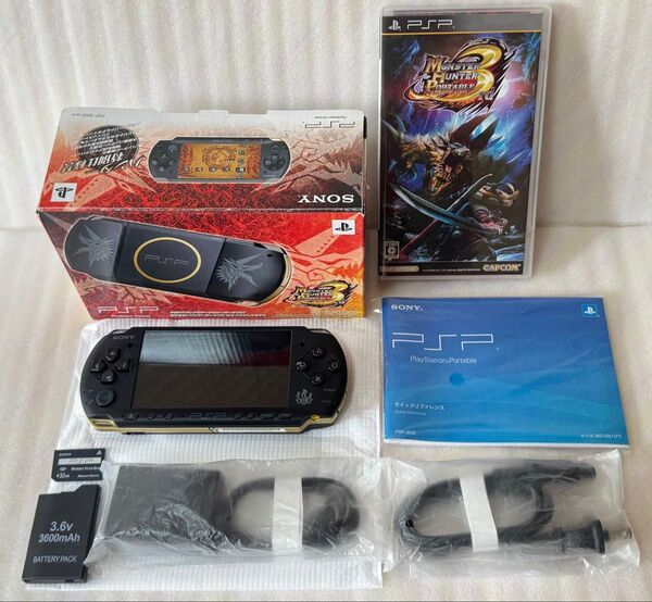 美品 PSP-3000MHB ハンターズモデル プレイステーションポータブル SONY