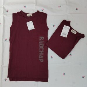 新品 縦ロゴ ワンピース ラッドチャップ ワンピ リンクコーデ ペアルック お揃い