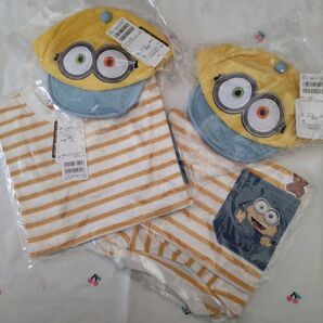 新品 プティマイン ミニオン リンクコーデ ユニバ コスプレ なりきり 仮装 帽子 Tシャツ トップス
