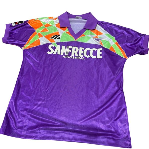 森保japan Jリーグ サンフレッチェ広島 初代ユニフォーム ゲームシャツ ミズノ L SANFRECCE 紫 パープル ホーム