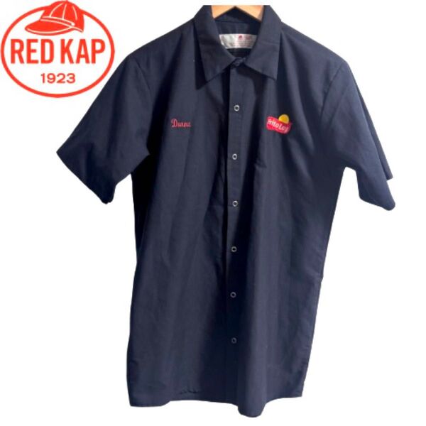 FritoLay REDKAP ワークシャツ レッドキャップ 半袖シャツ ネイビー 古着フリトレー Donna