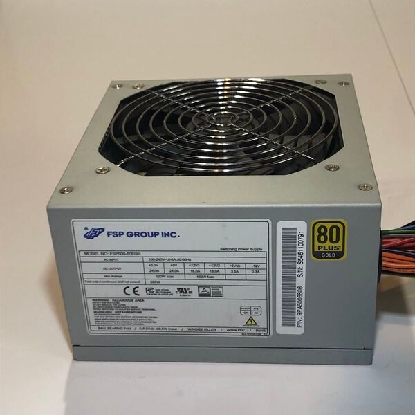 FSP500W 80PLUS ATX電源ユニット 動作確認済み