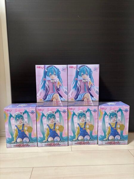 初音ミク プライズフィギュア ぬーどるストッパーフィギュア ロリポップ 恋するブレザーネイビー 6個セット