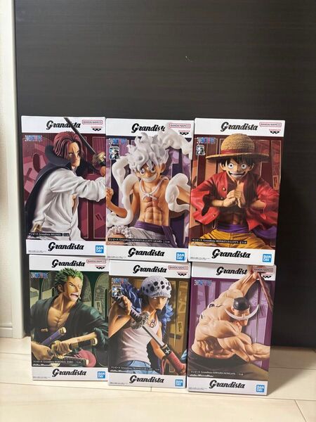 ワンピース フィギュア Grandista ニカ ルフィ ゾロ ロー 白ひげ シャンクス 6種セット