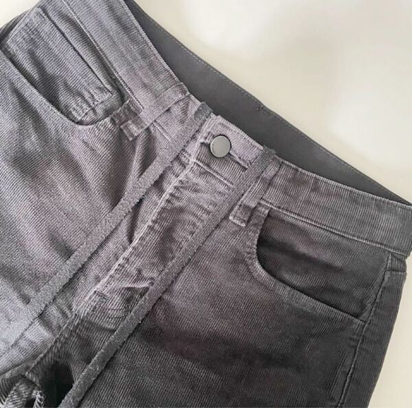 used XS ユニクロ UNIQLO メンズ MEN EZY コーデュロイ ジーンズ スキニーフィット ダークグレー