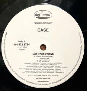 2001 Case / Not Your Friend ケース ノット ユア フレンド Original US 12 Def Soul Def Jam Island デフソウル デフジャム 絶版