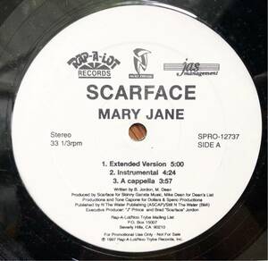 レア 1997 Scarface / Mary Jane スカー フェイス メリー ジェーン 初版 Original US Promo 12 正規なし ウェッサイ ギャングスタ 絶版 1