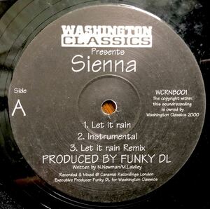 レア ラスト 倉庫出 2000 Sienna / Let It Rain ｂ/ｗ Leave Me Behind シエンナ Pro Funky DL Washington Classics WCRNB001 アングラ