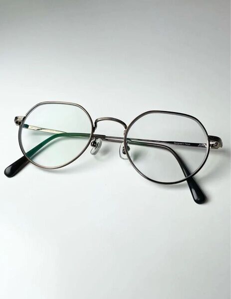 度あり JINS Modern Rim Metal UMF-22A-208 ジンズ 多角形型 アンティークゴールド 眼鏡 良品