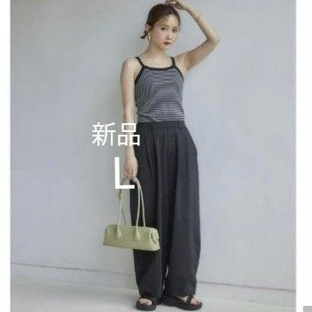 新品 田中里奈 しまむら コクーンパンツ ブラック L