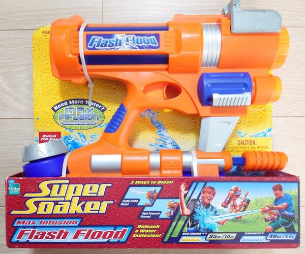 【未使用・廃盤】水鉄砲 フラッシュフルード 強力 Hasbro 2005年 super soaker スーパーソーカー