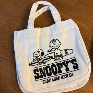 スヌーピー ミニトートバッグ スクエア ランチバッグ お弁当入れ チャーリー