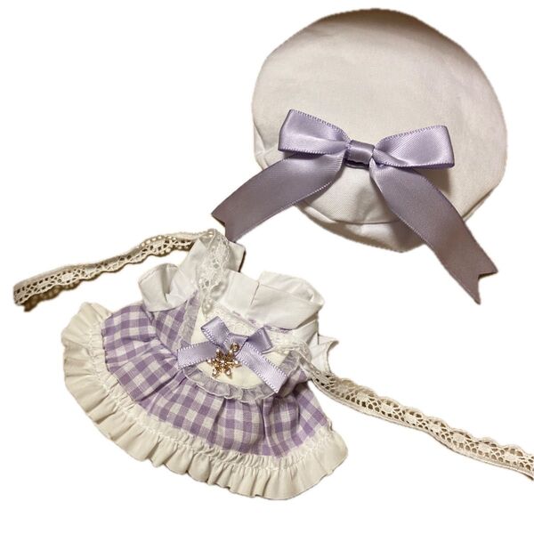 ワンピース ベレー帽 着せ替えぬいぐるみ 10cm 服