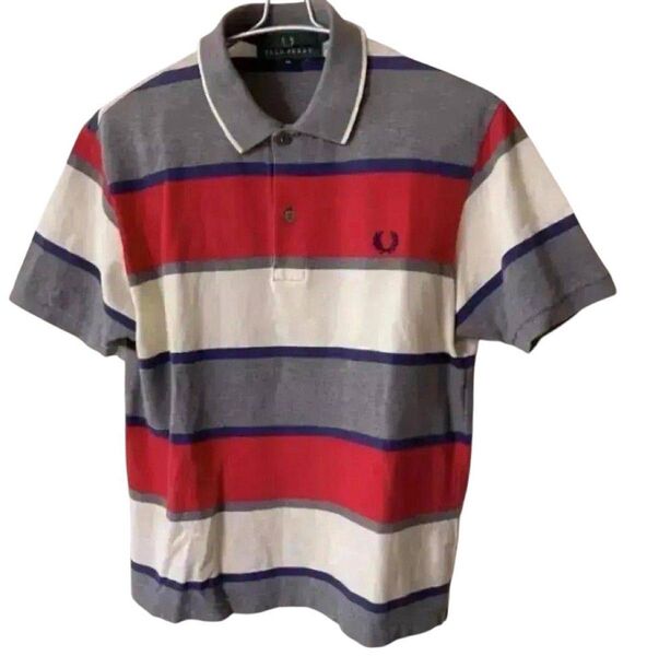 FRED PERRY マルチカラーボーダーロゴポロシャツ フレッドペリー