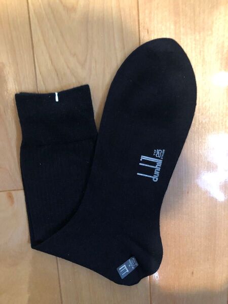 新品未使用 ダンヒル ビジネスソックス 靴下 dunhill 未着用 靴下 メンズ ブラック 25-26cm