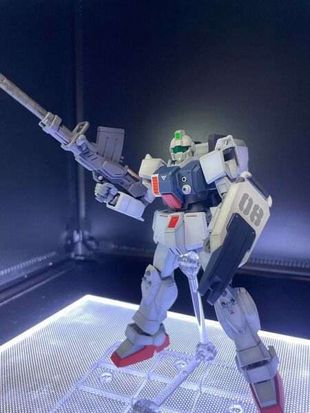 HGUC 1/144 陸戦型ガンダム ジムヘッド カレン機Ver 全塗装完成品 ガンプラ