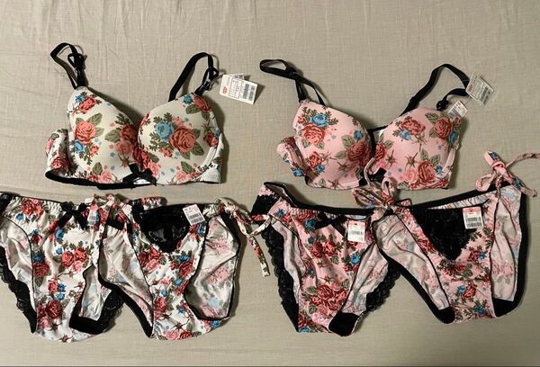 【新品】aimerfeelエメフィール花柄ブラショーツセットC65 2セット
