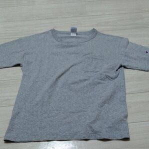 Champion ポケットTシャツ グレー T1011 Mサイズ