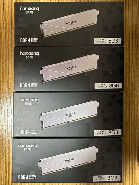 Fanxiang DDR4 32GB (4x8GB) 3200MHz RAM デスクトップPC用メモリ ヒートシンク付き