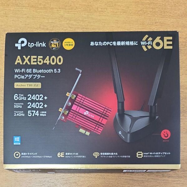 Wi-Fi6Eアダプタ tp-link Archer TXE75E