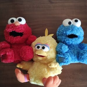 セサミストリート ぬいぐるみ 3体セット エルモ クッキーモンスター ビッグバード