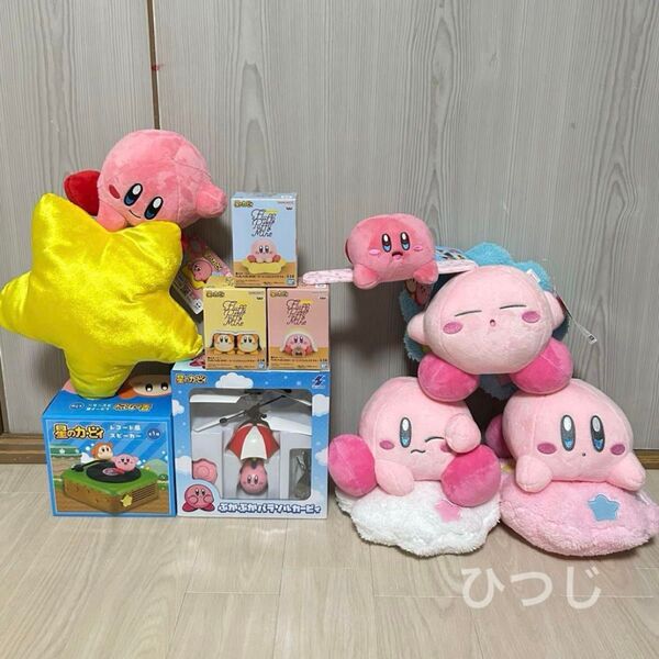星のカービィ 雲のベッドのぬいぐるみ レコード風スピーカー ぷかぷかパラソル Fluffy Puffy Mine ワープスター