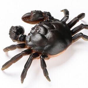 蟹の置物 茶器飾り 茶卓飾り 変色カニ 八分來財 招きカニ 工芸品 茶道具 禅の意 開運 縁起物 魔除け 風水の置物 入手困難