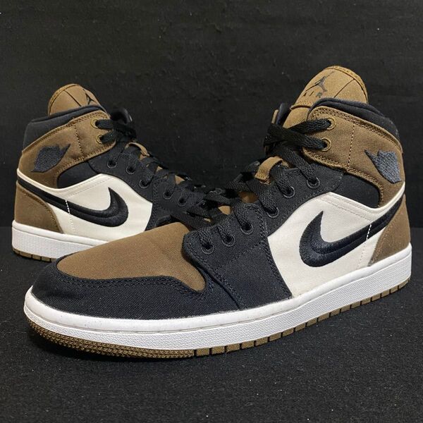 WMNS 29.0cm NIKE AIR JORDAN 1 MID SE " Olive Toe " ジョーダン オリーブトゥー