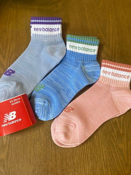 ニューバランス new balance レディース ソックス 3足セット 23-25cm